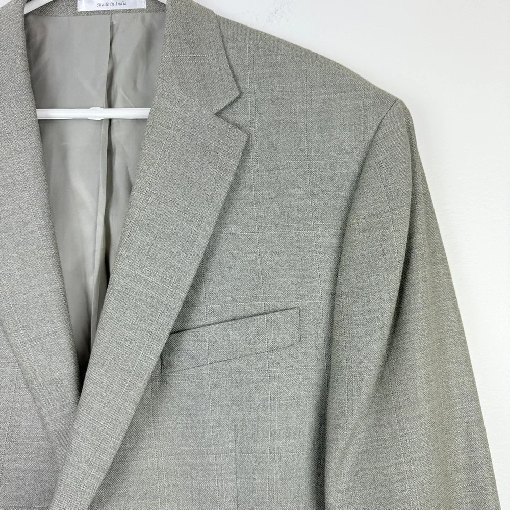 Lauren Ralph Lauren Silk Wool Blazer 44R | Gray Sport Coat Classic Menswear